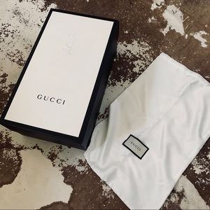 Gucci box with the dust bag